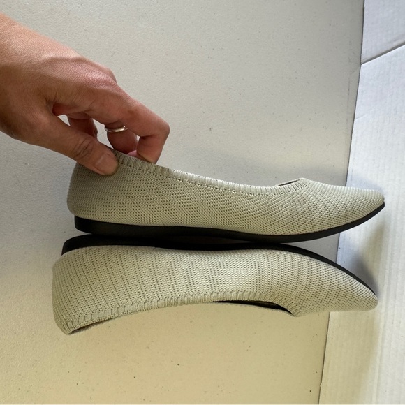 Vivaia Aria 2.0 Mint Gray Pointed Toe Ballet Flat Comfort Shoes Size 37.5 - Picture 7 of 16